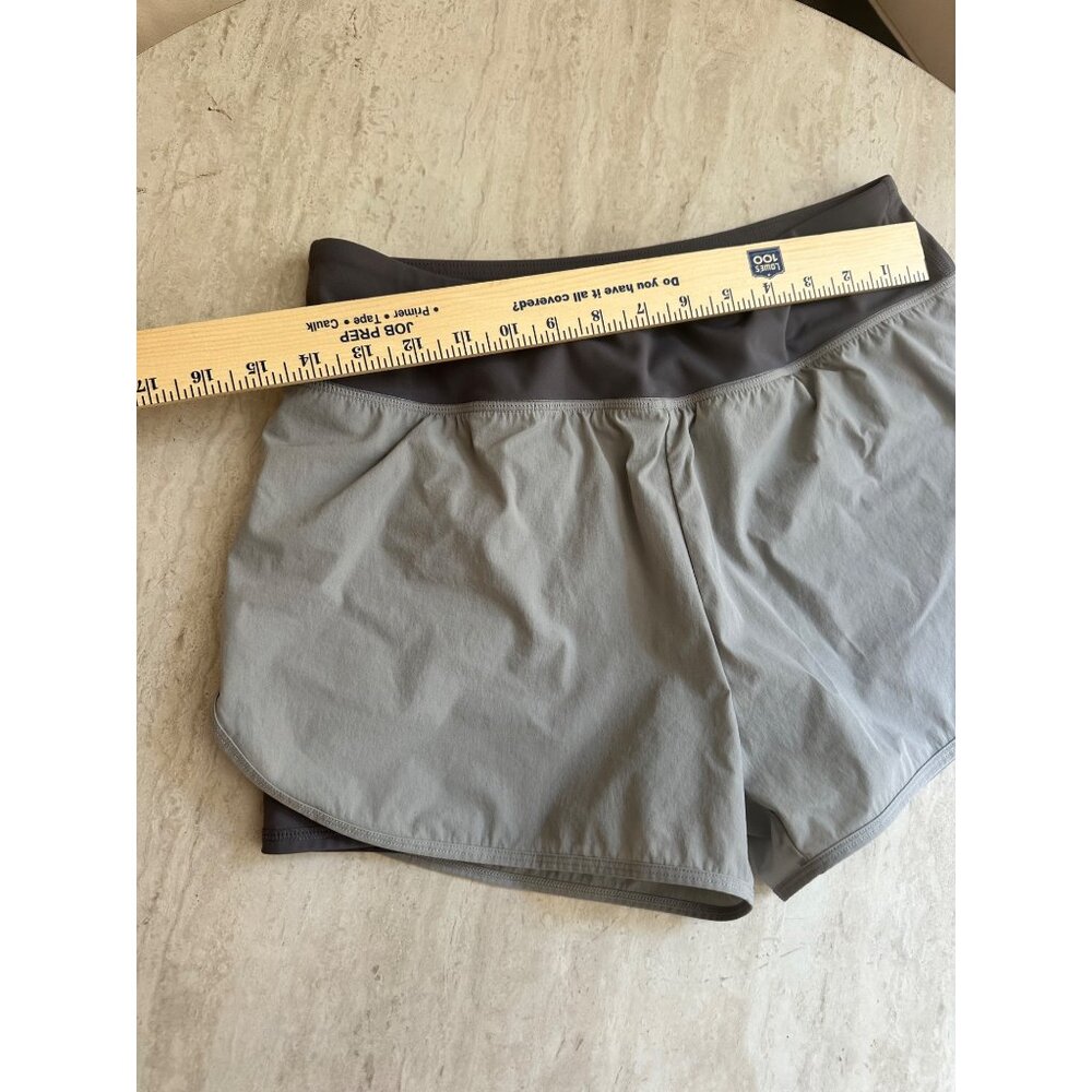 Moteepi Medium Sport Gray & Charcoal Athletic Running Shorts Yoga - Picture 8 of 11